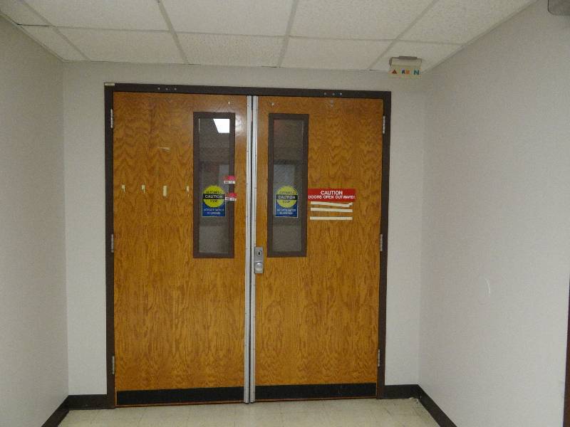 lot 1852 image: Lot Of (2) Sets Of  Wooden Automatic Doors With Frames