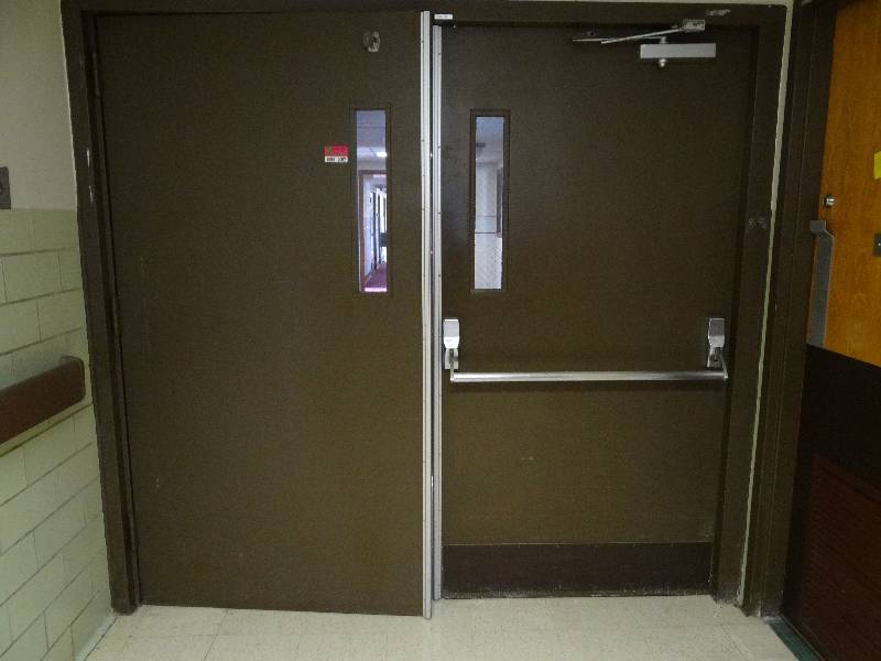 lot 2002 image: Metal Double Doors