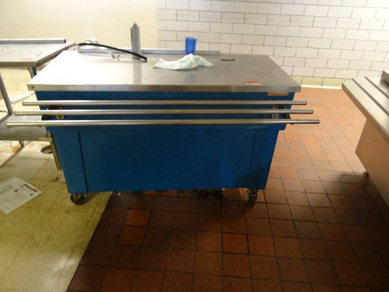 lot 1317 image: Stainless Top Buffet Style Table