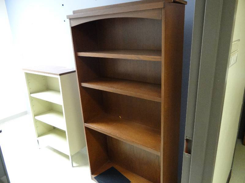 lot 1406 image: Office Lot Includes Desk, Shelf And Peg Board