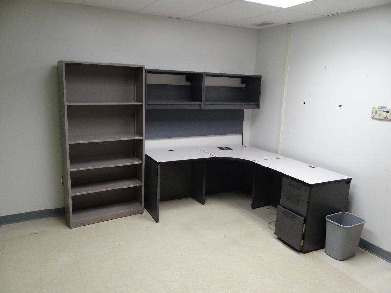 lot 1433 image: Office Lot Includes Desk And Shelf