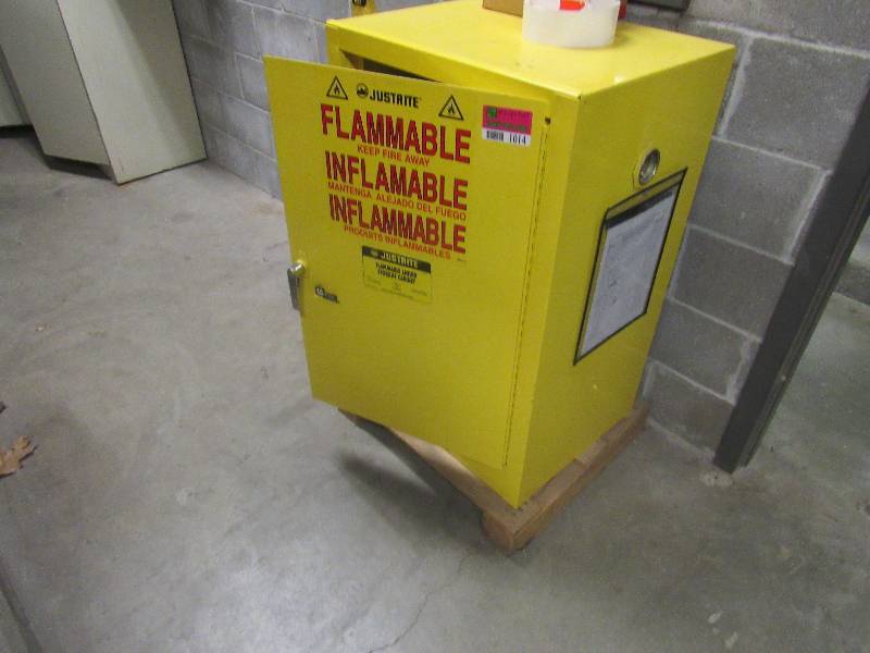 lot 1014 image: Fire Safety Cabinet & 2 (Misc Cabinets)