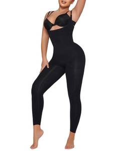 lot 3323 image: Takusun Women Open Bust Full Bodysuit Tummy Control Shapewear Yoga Jumpsuit Body Shaper Butt Lifter Thigh Slimmer Black XXL