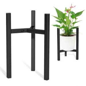lot 3343 image: Blvornl Adjustable Plant Stand, Mid-Century Modern Metal Plant Stand 3 Legs Heavy Duty for 8-12 Plant Pot, Flower Potted Plant Holder Display for Indoor and Outdoor(Black, Excluding Potted Plant)
