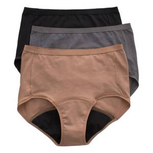 lot 3385 image: Hanes Womens Comfort, Period. Moderate Leaks Period Underwear, Moderate Protection, 3-Pack (Colors May Vary) Medium