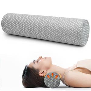 lot 3415 image: SUBCULTUREPICK Cervical Neck Roll Foam Pillow, Bolster Pillow, Round Neck Pillows Support for Sleeping, Ergonomic Pillow for Pain Relief, Cylinder Bolster Neck Pillow for Bed, Legs, Back and Yoga