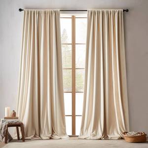 lot 3418 image: jinchan Velvet Curtain for Living Room, Gray Thermal Insulated Luxury Drape for Bedroom 96 Inch Long, Stylish Design Super Soft Privacy Room Darkening Window treatment Rod Pocket 1 Panel, Grey