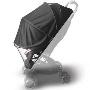 lot 3475 image: DUOMI Stroller Sun Shade, 2-in-1 Mosquito Netting and Stroller Cover for Sun, Universal Breathable Baby Stroller Blackout Cover with Two-Way Zipper for Stroller Shade Extender.