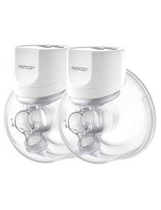 lot 3484 image: Momcozy Hands-Free Breast Pump Wearable, Double Pump with Comfortable Double-Sealed Flange, 24mm, 2 Pack - Retail $137.18