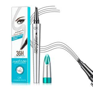 lot 3488 image: QIC Eyebrow 4 Tip Brow Pencil,Microblading Eyebrow Pen Waterproof Long-Lasting Eyebrow Microblading Pen Eyebrow Pencil with an Upgrade Micro-Fork Tip Applicator for Natural Eyebrow (Black-04)