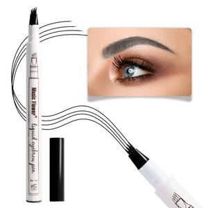 lot 3536 image: Music Flower Eyebrow Pencil, Liquid Eyebrow Pen, Smudgeproof Long Lasting Fine Sketch Brow Pen with Micro-Fork Tip,Waterproof Microblading Pen-Black