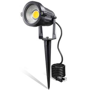 lot 3549 image: LEACOCO LED Landscape Lights,5W 120V AC Outdoor Pathway Garden Yard Spotlight,IP65 Waterproof Garden Flood Light,Outdoor Spotlight with Stake,UL Cord 5-ft with Plug (Pack of 1, Warm White)