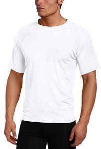 lot 3576 image: Kanu Surf Mens standard Short Sleeve UPF 50 Swim Shirt (Regular & Extended Sizes), White, Medium