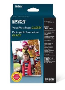 lot 3577 image: Epson Value Photo Paper Glossy, 4x6, 100 Sheets (S400034)
