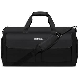 lot 3435 image: Garment Bags for Travel Large Suit Bag for Men Carry On Garment Bag Convertible Garment Duffle Bag with Shoes Compartment,2 in 1 Hanging Dress Suitcase Suit Travel Bags,Black
