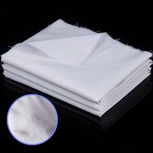 lot 3436 image: Soft and Stable Fabric Poly Cotton Broadcloth, Plain Poly Cotton Fabric, Poly Cotton Dress Craft Material for Embroidery, Embroidery Fabric Cotton, White (1.6 Yard x 5 Yard)
