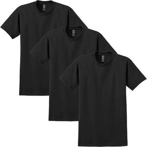 lot 3445 image: Gildan Adult Ultra Cotton T-Shirt, Style G2000, Multipack, Black (3-Pack), Large