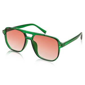 lot 3593 image: FEISEDY Retro Square Aviator Sunglasses Women Men 70s Vintage Trendy Plastic Frame Sun Glasses B2835