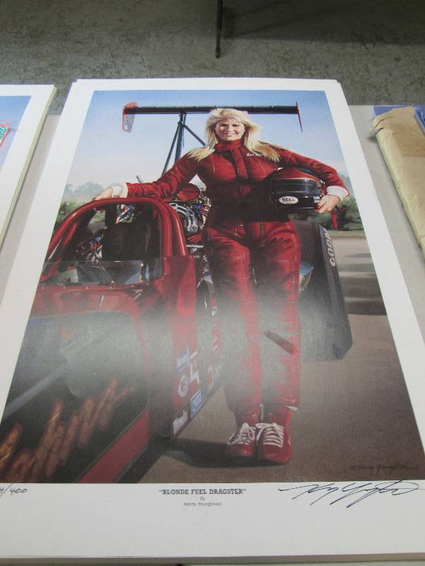 lot 6021 image: Blonde Fuel Dragster - By Kenny Youngblood - Not Signed By Driver