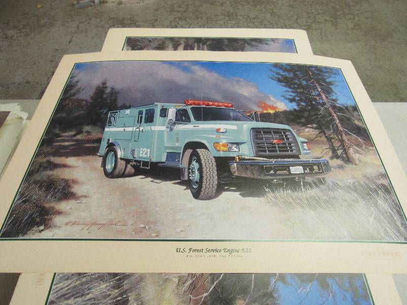 lot 6026 image: U.S. Forest Service Engine E21 - Big Bear Lake Print - By Kenney Youngblood