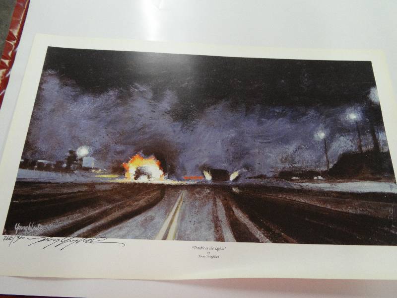 lot 6045 image: Trouble in the LightsSinged by Kenny Youngblood