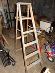 6' wooden ladder.
