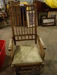 Antique wood rocking chair.