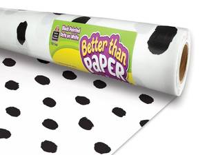 lot 1108 image: Black Painted Dots on White Better Than Paper� Bulletin Board Roll