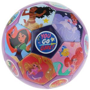 lot 1109 image: Capelli Sport Disney Princess Soccer Ball, You Go Girl Youth Kids Soccer Ball, Purple, Size 5