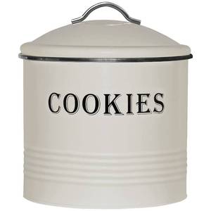 lot 1161 image: Blue Donuts Vintage Cookie Jar - Cookie Jars for Kitchen Counter, Airtight Jar Cookie Containers, Ivory Cookie Tin, Cookie Tins with Lids for Gift Giving, Large Cookie Jar