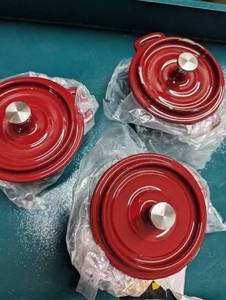 lot 1168 image: 3 mini cast iron casserole dishes