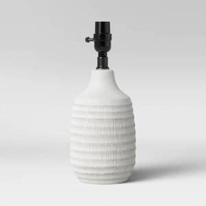 lot 1185 image: Small Textured Ceramic Lamp Base White - Threshold