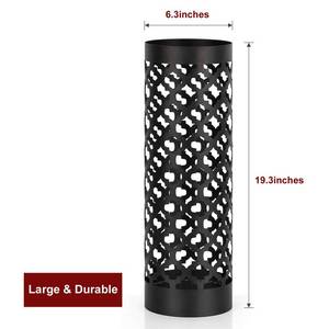 lot 1206 image: Metal Umbrella Stand Rack, Free Standing Umbrella Holder Round Umbrella Holder for Entryway Home Office with Water Drip Tray, Metal Hooks, Black