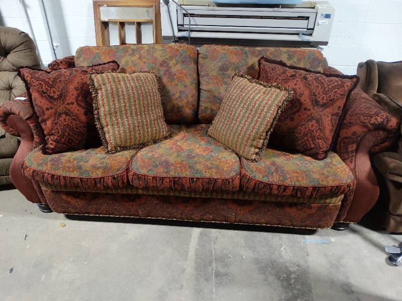 lot 105 image: Bolton & Victor Large overstuffed designer Sofa.