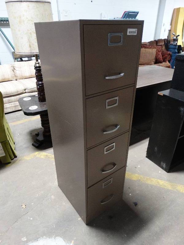 lot 120 image: 4-Drawer Metal File Cabinet.