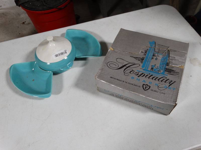 lot 143 image: Vintage Snack Sets & Ceramic Server Set.