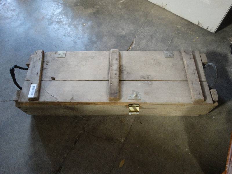 lot 217 image: Wood Ammo Box Full of Various ScrewsNails.