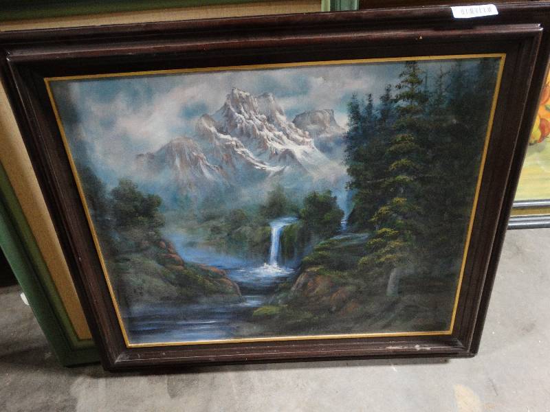 lot 282 image: 2 Framed Yarn Art Pieces.