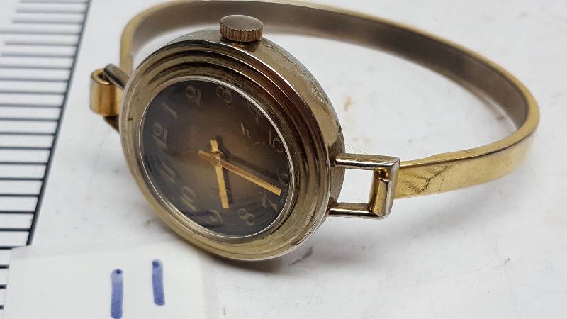 lot 5393-11 image: This watch is from a collection picked up at a Storage Locker Wars auction.  None have been tested