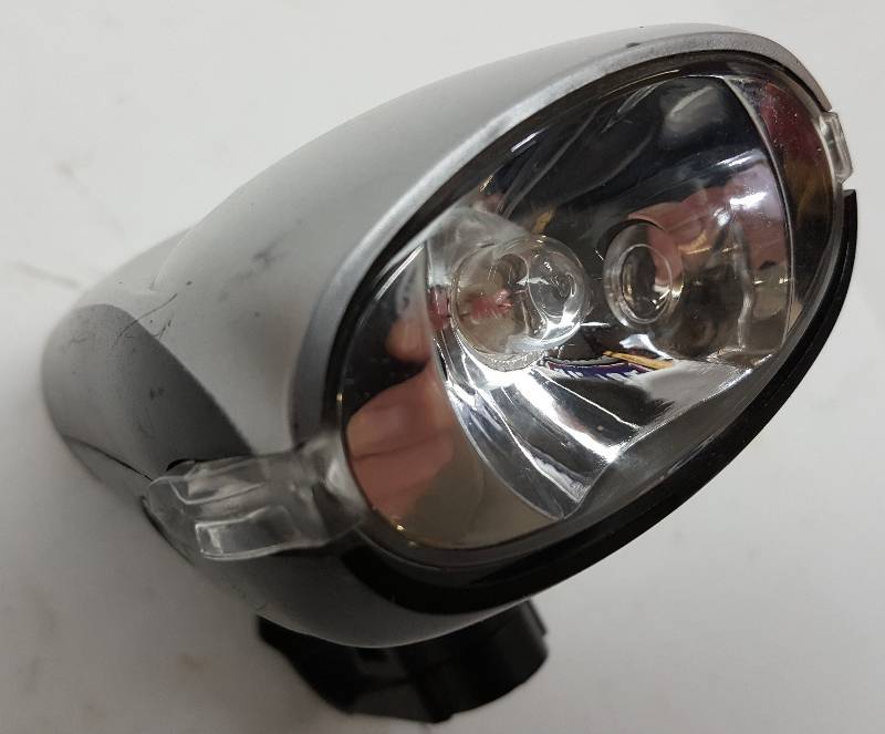 lot 5394 image: Made to be clamped on the handle bars on your bicycle.  Works great but will need batteries soon