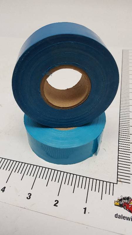 lot 5514 image: A pair of rolls of Blue 1-12 plastic banner tape.  Not adhesive just made to tie I guess