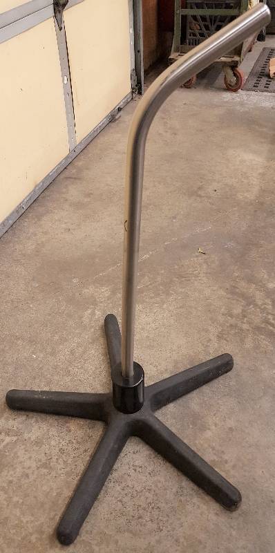 lot 5539 image: Came from a hospital and was left over base piece from an IV stand.  It stands about 32 tall