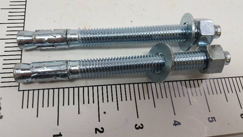 lot 5620-2 image: New pair of Red Head 5-12 Steel Expansion Wedge Anchor with the 12 Anchor Diameter Zinc plated