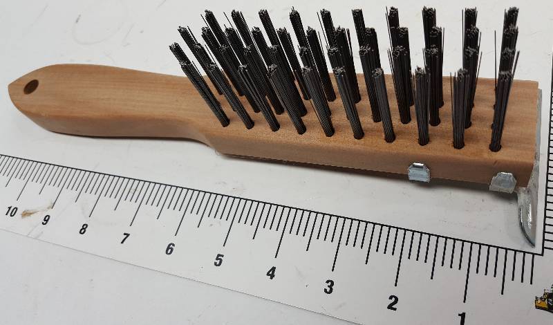 lot 5651 image: New Kraft USA tools BL466 Wire masonry brush with Metal Scraper