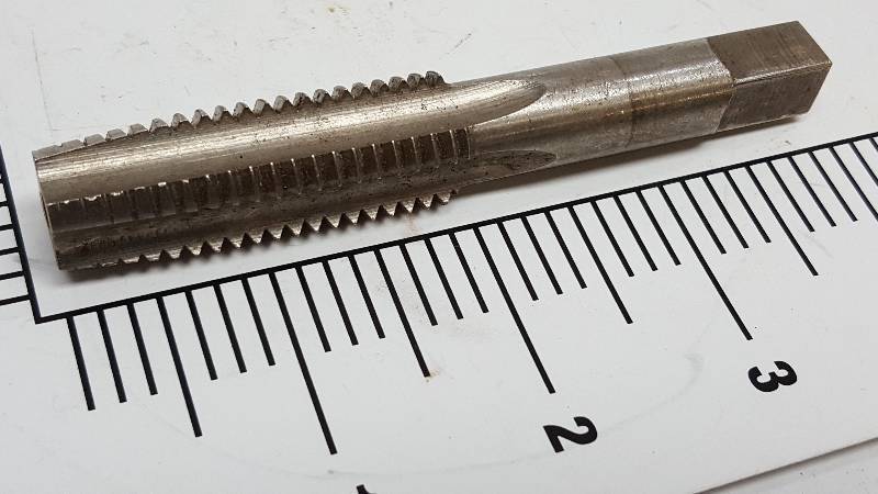lot 5709 image: Single industrial or machine shop metal tap sorry the sizes are hard to read.  Many of these are new