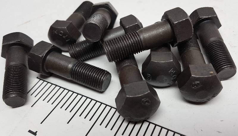 lot 6119-2 image: New Pack of 10 Black Oxide 170M Dome Head Track bolts 1-12 X 12 UNF thread bolts
