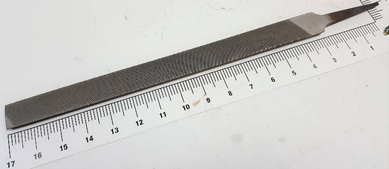 lot 5434 image: New Nicholson Black Diamond 18 overall length Half Round double cut Bastard File made in the USA