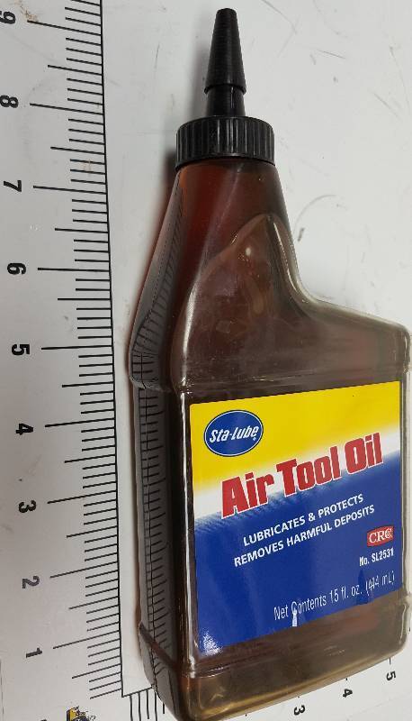 lot 6832 image: New bottle of CRC Sta-Lube Air Tool Oil 15 Fl Oz special lubricant designed for pneumatic equipment and tools