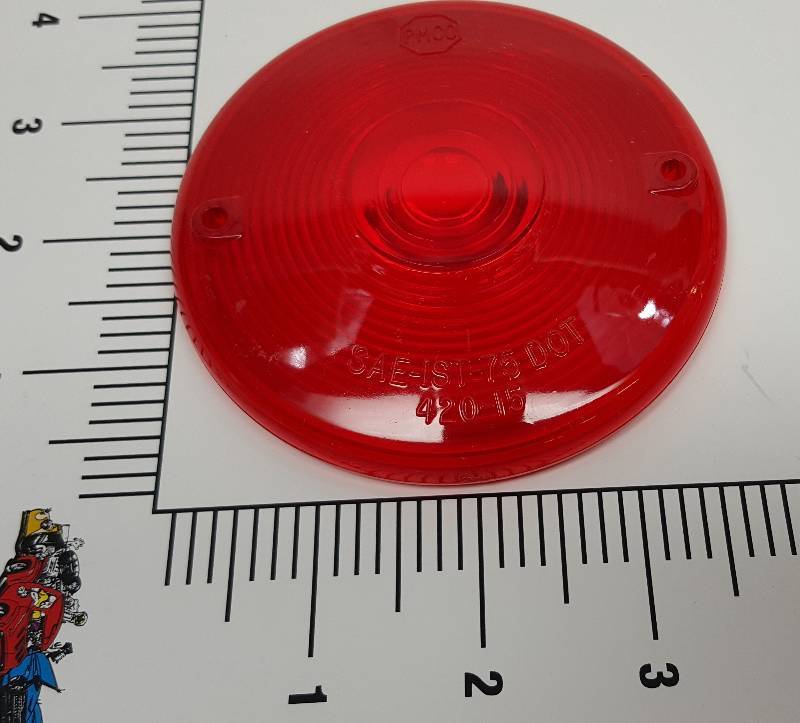lot 5409-2 image: New Peterson Lighting # 420-15 products utility or trailer light Red replacement lens fits the 428 series stud-mount STT lights
