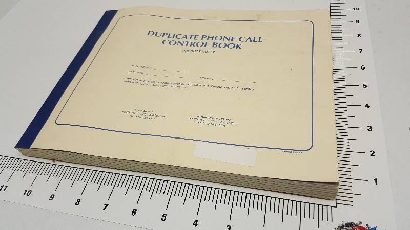 lot 5364 image: Do it the old fashioned with this new unused carbon copy phone message book